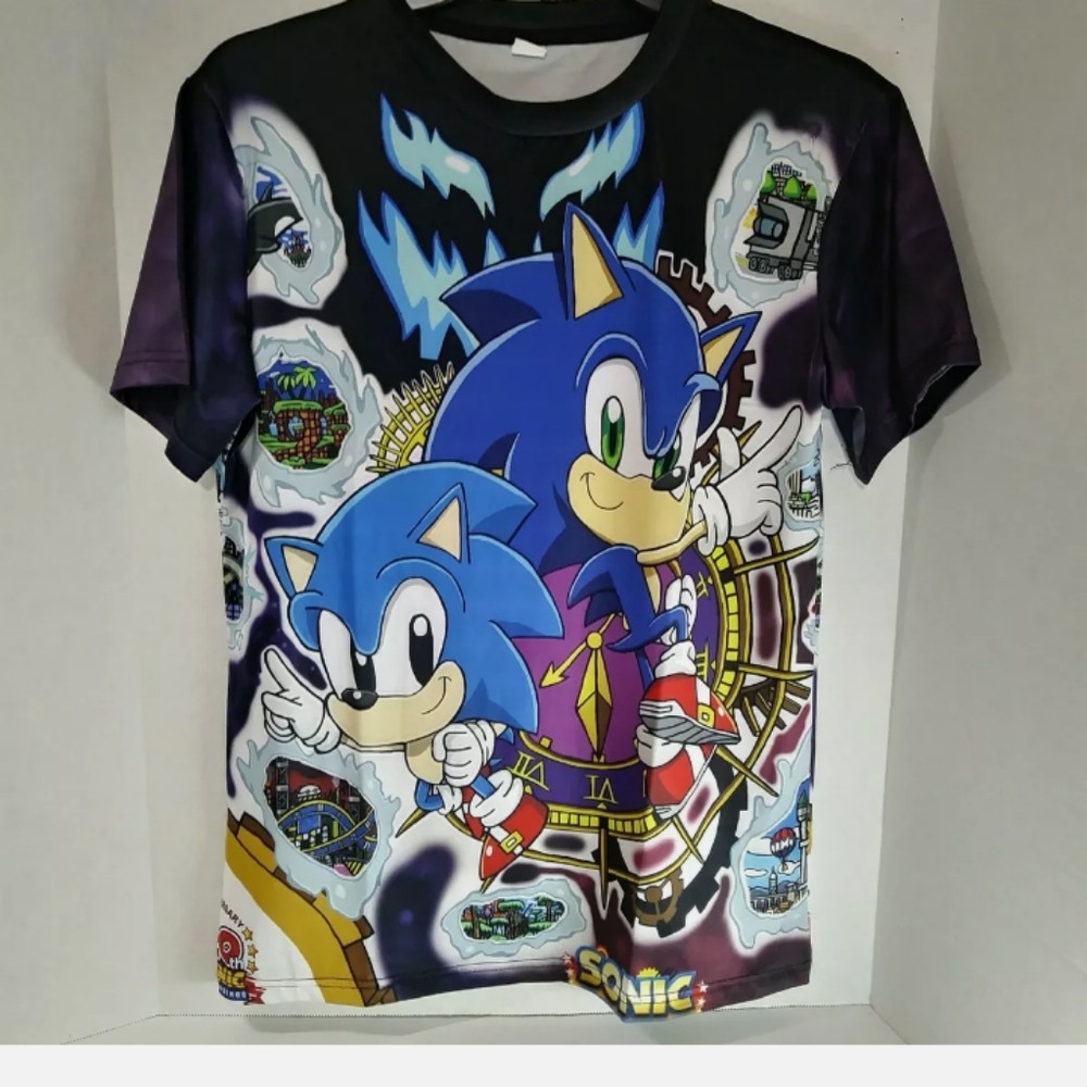 Cosplay Men's Sz M Mesh T-Shirt With Multicolored 3D Graphics